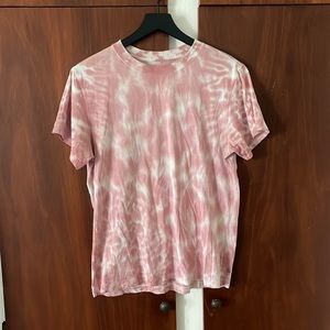 NWOT lululemon all yours tee in soft pink tie dye